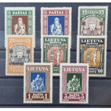 LITUANIA 1933 Yv 327/34 SERIE COMPLETA NUEVA MINT HERMOSA Y RARA 44.80 EUROS